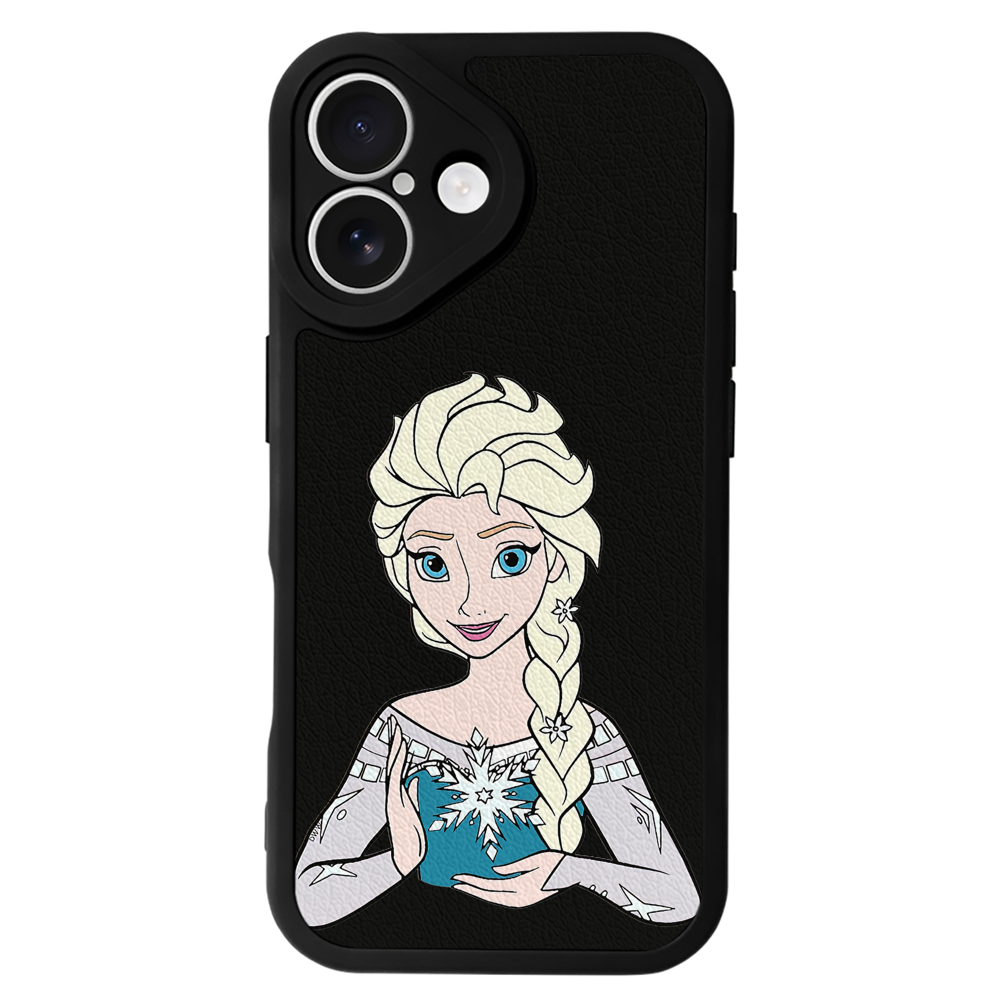 （画像用） アナと雪の女王 アンナ エルサ Frozen Anna Elsa 【iPhone 16シリーズ対応】シリコンスマホケース（レザー調） 材質：シリコン